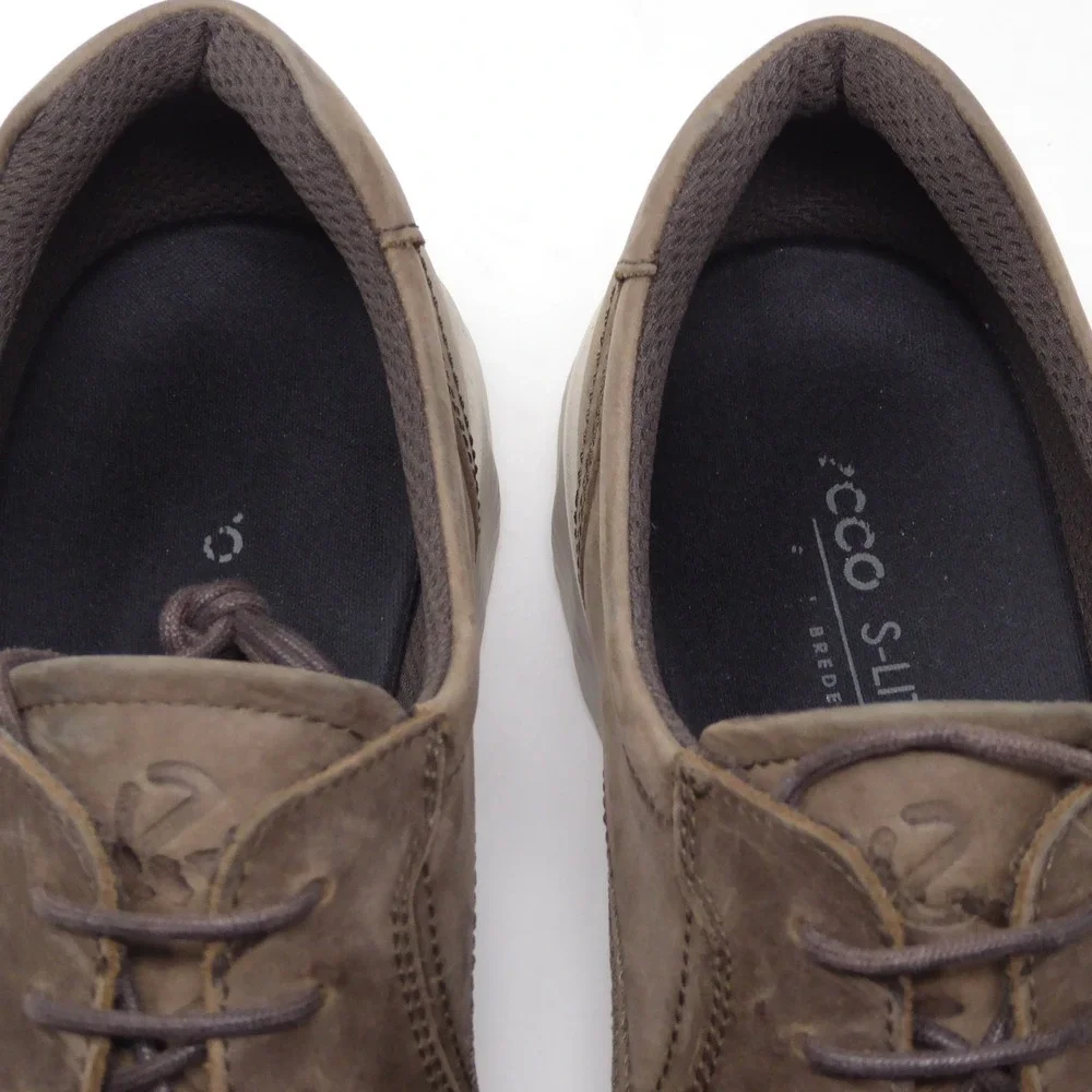 ECCO Mens S-Lite Hybrid Derby Shoes Brown Leather Lace Up 44 / 10-10.5